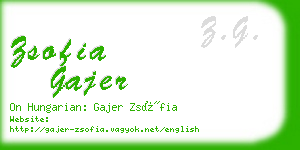 zsofia gajer business card